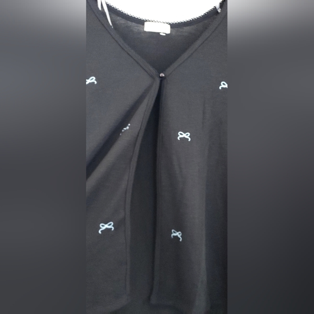 Frankee And Skylarr Black Sweater with Blue Bow Details - Picture 5 of 5